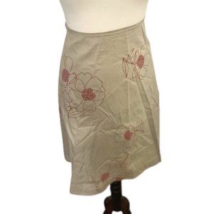 Beige a line skirt mid-length M